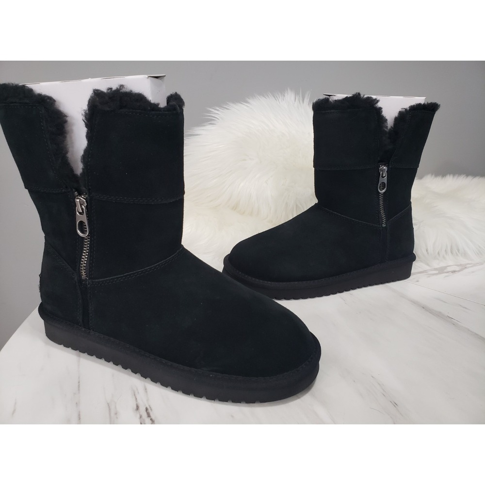NEW Koolaburra By UGG Aribel Short Boots Women Size 8 US‎ Black Suede Booties